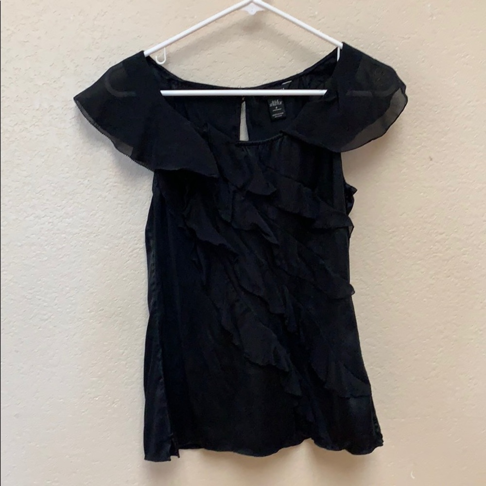 White House Black Market ruffle top
